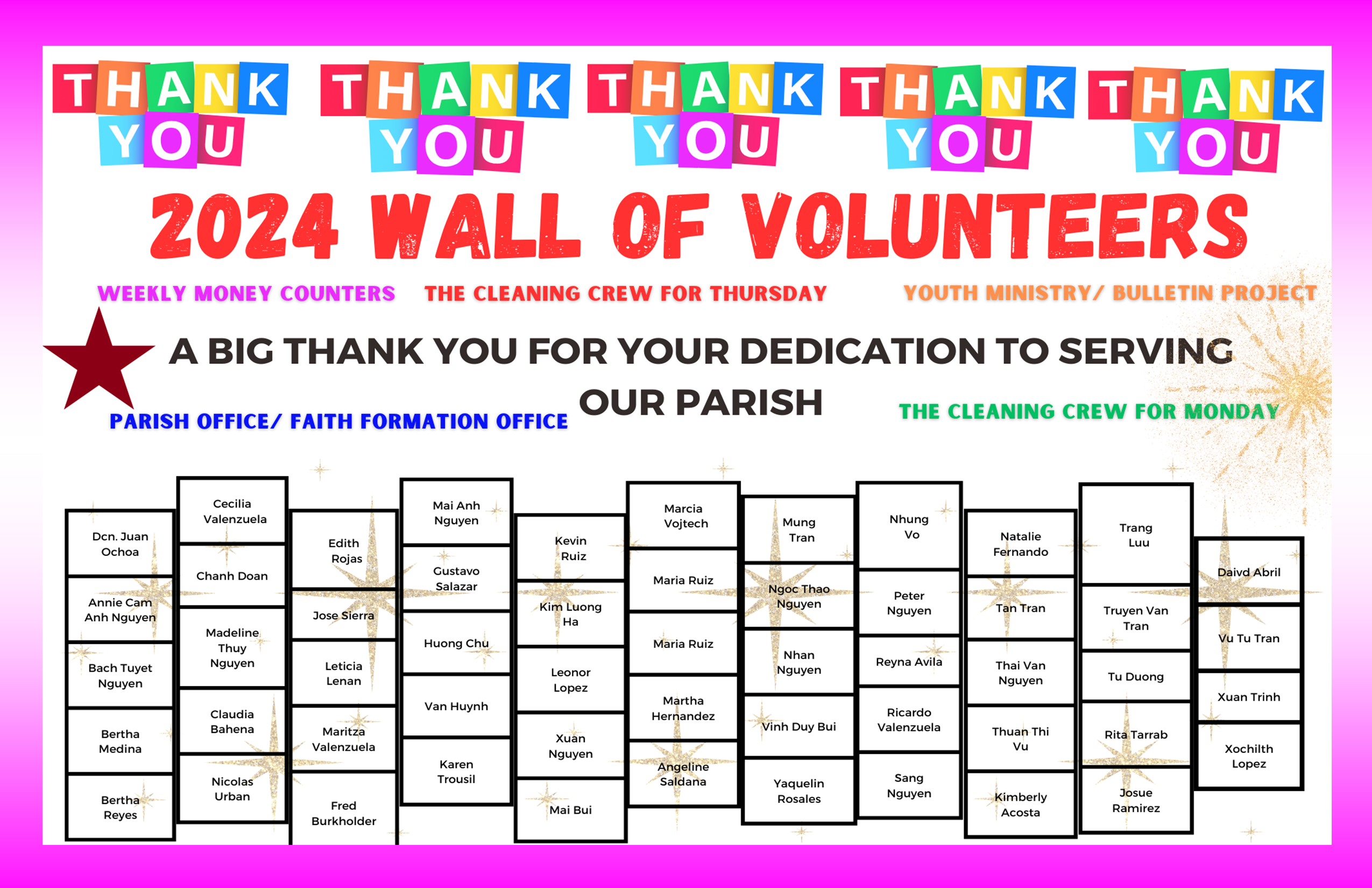 Thank you 2024 Volunteers!